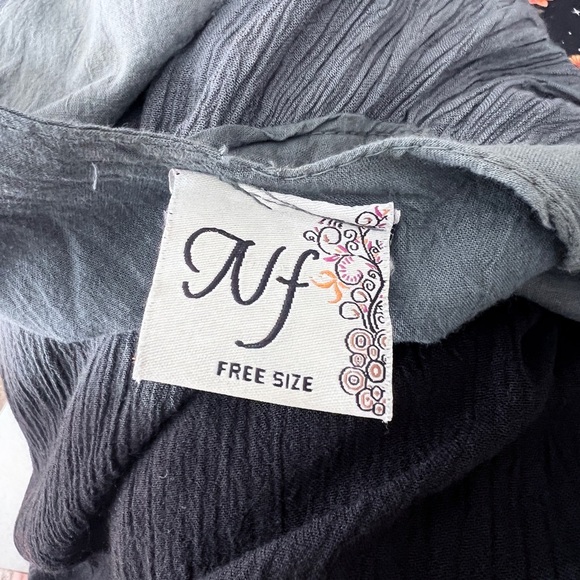 Womens Sleeveless Dress One Size Gauzy Flowy Ombré Hippie Indie Embroidered - Picture 10 of 11